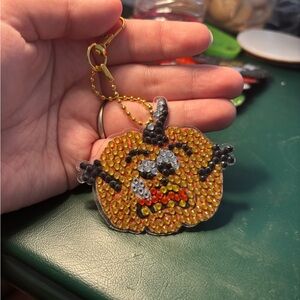 Sparkling Pumpkin Keychain